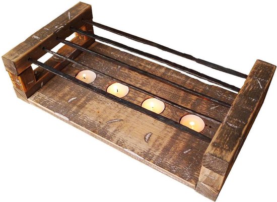 Rechaud warmhoudplaat met waxinelichtjes – houten richauds 38 cm |  GerichteKeuze | bol.com