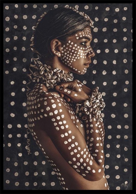 Punt. Poster - Dots Women Fotografie - 29.7 X 21 Cm - Grijs