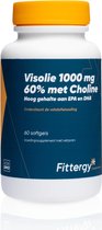 Fittergy Supplements - Visolie 1000 mg 60% met Choline - 60 softgels - Vetzuren - voedingssupplement