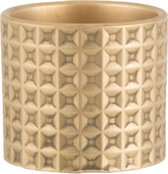 J-Line Bloempot Kruis Terracotta Goud Medium