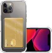 Hoes voor iPhone 12 Pro Max Hoesje Card Case Met Pasjeshouder Shockproof Transparant