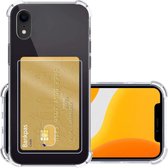 Hoes voor iPhone XR Hoesje Card Case Met Pasjeshouder Shockproof Transparant