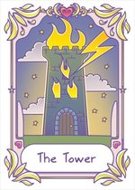 Mini poster - Deadly Tarot Kawaii The Tower