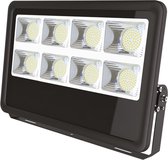 LED Bouwlamp 300 Watt - Leo - LED Schijnwerper - Helder/Koud Wit 6400K - Waterdicht IP65 - Mat Zwart