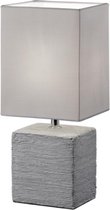 LED Tafellamp - Tafelverlichting - Nitron Pinko - E14 Fitting - Rechthoek - Mat Titaan - Keramiek