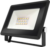 LED Bouwlamp 10 Watt - LED Schijnwerper - Igan Iglo - Natuurlijk Wit 4000K - Waterdicht IP65 - Mat Zwart - Aluminium