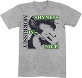 Morrissey Heren Tshirt -L- Shyness Is Nice Grijs