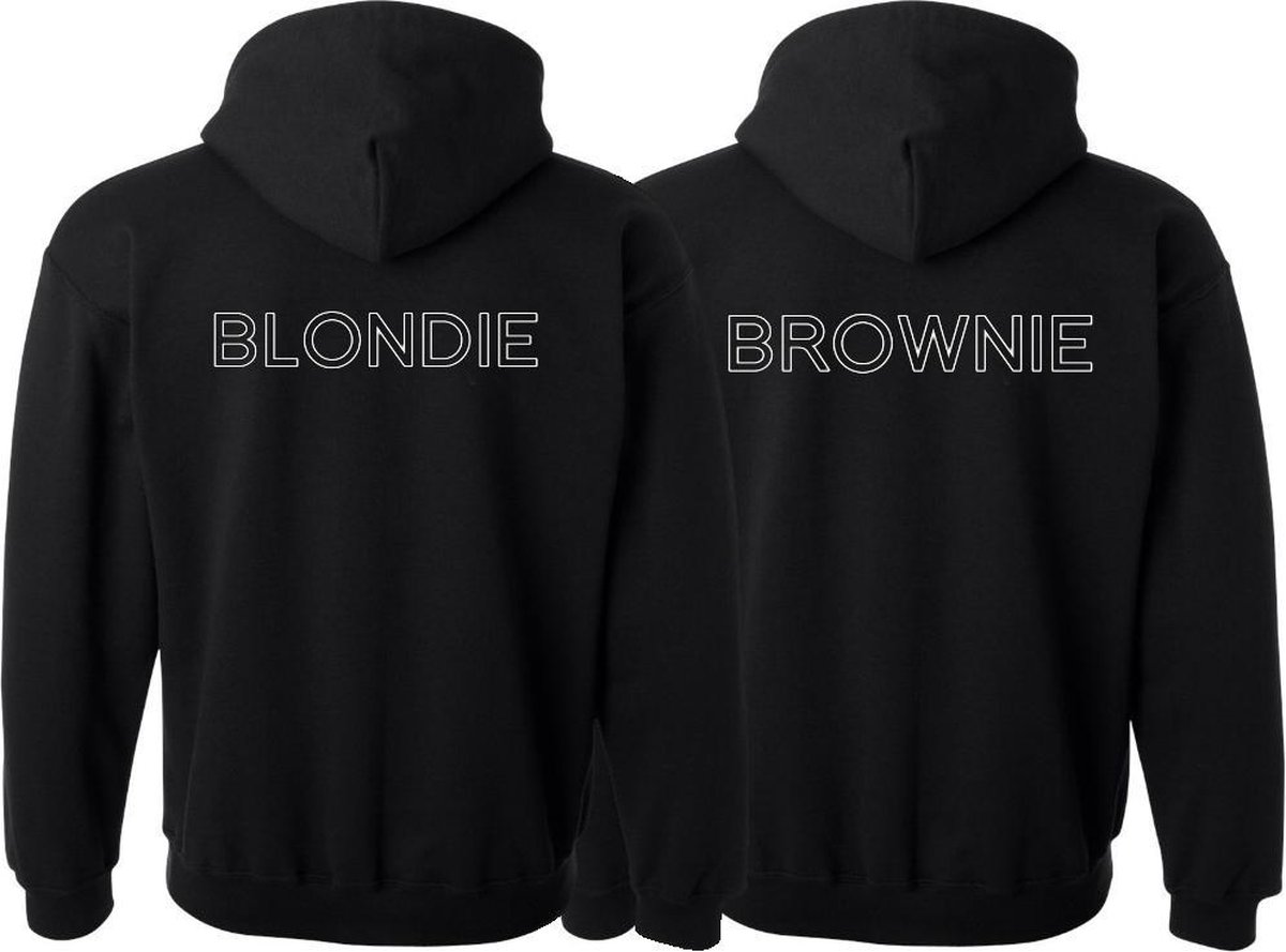 speelplaats terugtrekken genezen Blondie & Brownie Hoodie (Brownie - Maat L) | BFF Koppel Sweater | Best  Friends Forever | bol.com