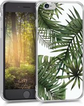 kwmobile telefoonhoesje voor Apple iPhone 6 / 6S - Hoesje voor smartphone in groen / wit - Jungle design