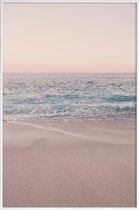 JUNIQE - Poster met kunststof lijst Rosegold Beach Morning -13x18