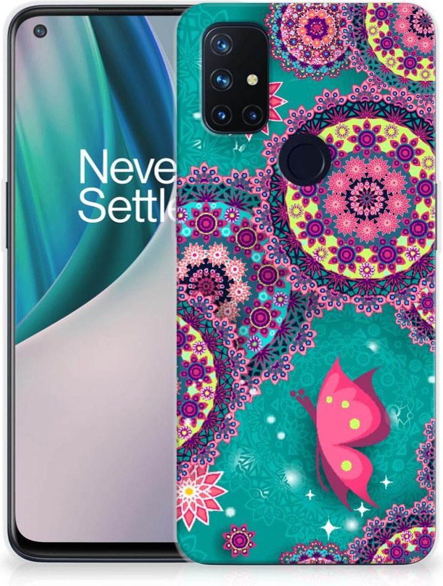 OnePlus Nord N10 5G Hoesje maken Cirkels en Vlinders