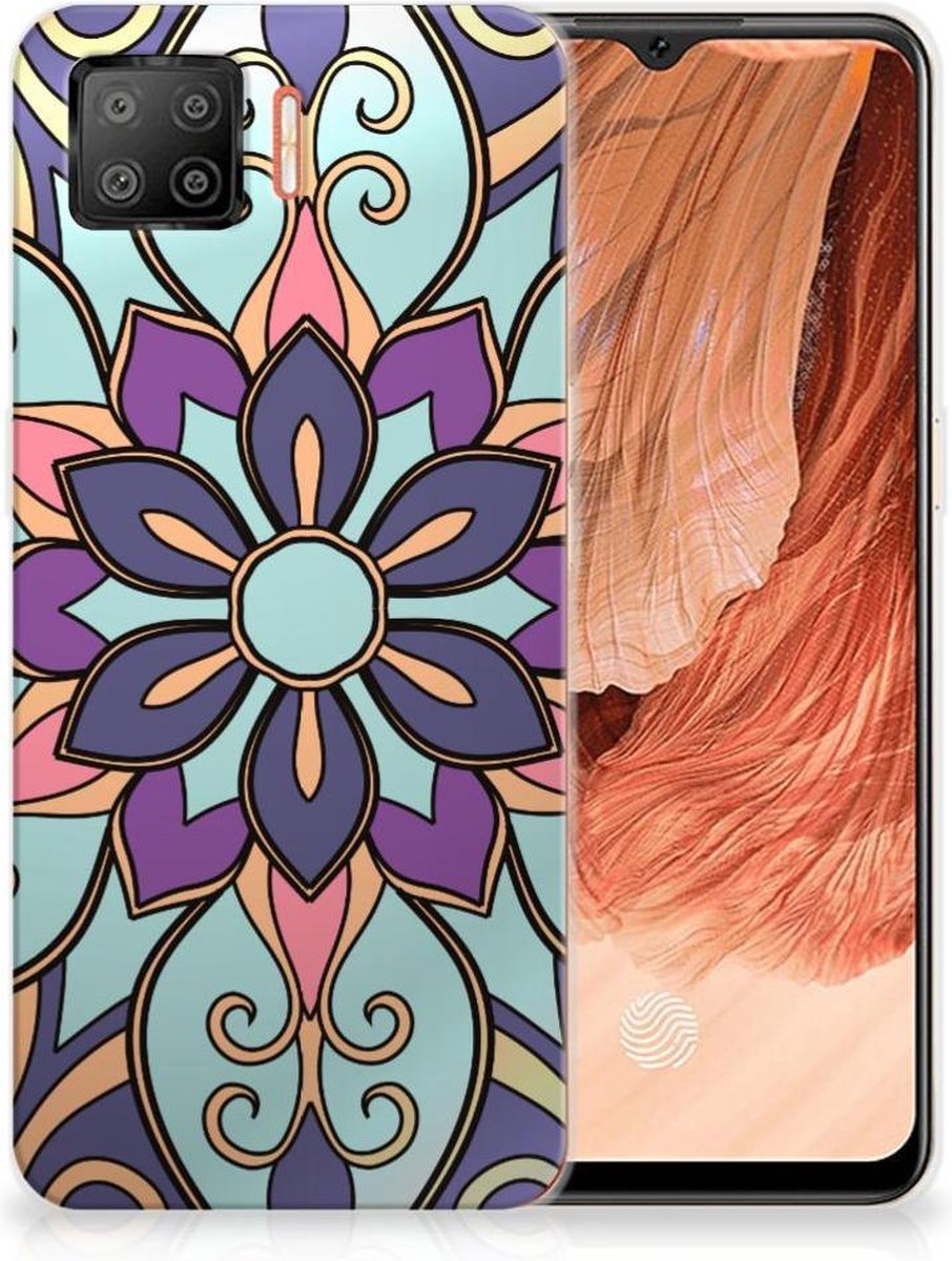 OPPO A73 4G TPU Case Purple Flower