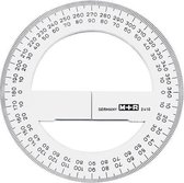 Kangaro koershoekmeter - 126mm - 360 graden - 2 draaibare schijven -  kunststof - K-4120100 | bol.com