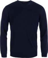 River Woods Basic trui met V-hals in blauw