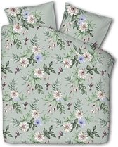 Luna Bedding - Tweepersoons Dekbedovertrek Luna Romantic Flowers 200x220 cm - Polycotton - Dekbedovertrek met 2 kussenslopen