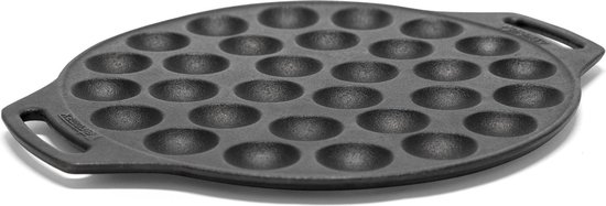 Poêle-gril avec manche en bois couleur extérieure Noir Mat diamètre 26 cm