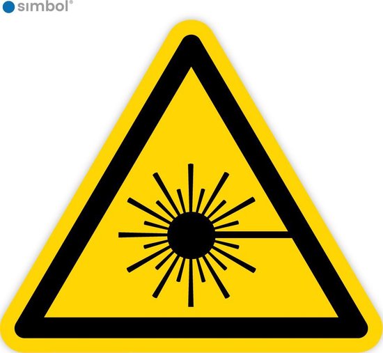 Simbol - Stickers Laserstraal - Laserlicht (W004) - Duurzame Kwaliteit - Formaat ▲ 15 x 15 x 15 cm.