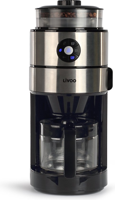 Livoo - Cafetière avec moulin à café intégré | bol
