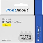 PrintAbout huismerk Inktcartridge 953XL (F6U18AE) Geel Hoge capaciteit geschikt voor HP