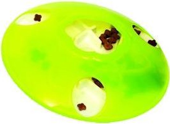 Catit Play Treat Spinner 19.5 x 19.5 x 5.8 cm - Kattenspeelgoed - Wit Groen