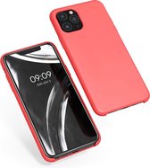 kwmobile telefoonhoesje voor Apple iPhone 11 Pro - Hoesje met siliconen coating - Smartphone case in levendig koraal