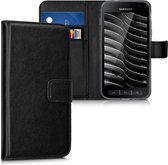 kwmobile telefoonhoesje voor Samsung Galaxy Xcover 4 / 4S - Hoesje met pasjeshouder in zwart - Wallet case