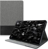 kwmobile hoes voor Samsung Galaxy Tab S7 - Slanke tablethoes met standaard - Tablet cover in grijs / zwart