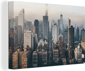 Canvas Schilderij Skyline van New York - 90x60 cm - Wanddecoratie