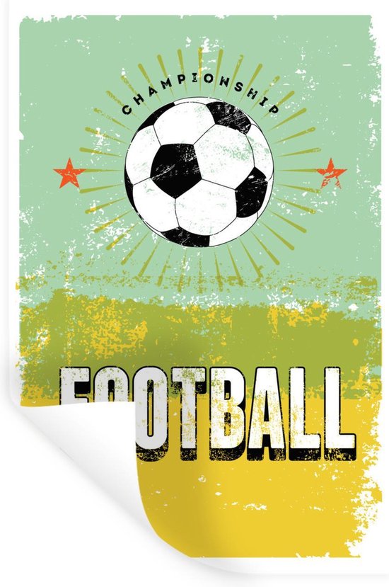 Stickers Stickers muraux Illustration Vintage de la citation Football