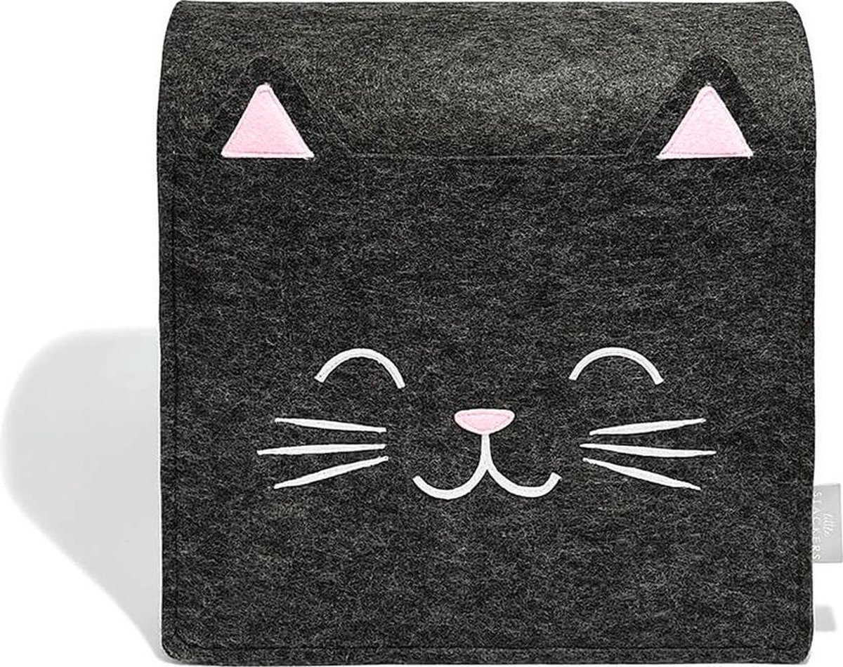 Stackers Bed organizer cat little - Zwart - Sorteervakken, Ophangen zonder boren, Decoratief - Cat