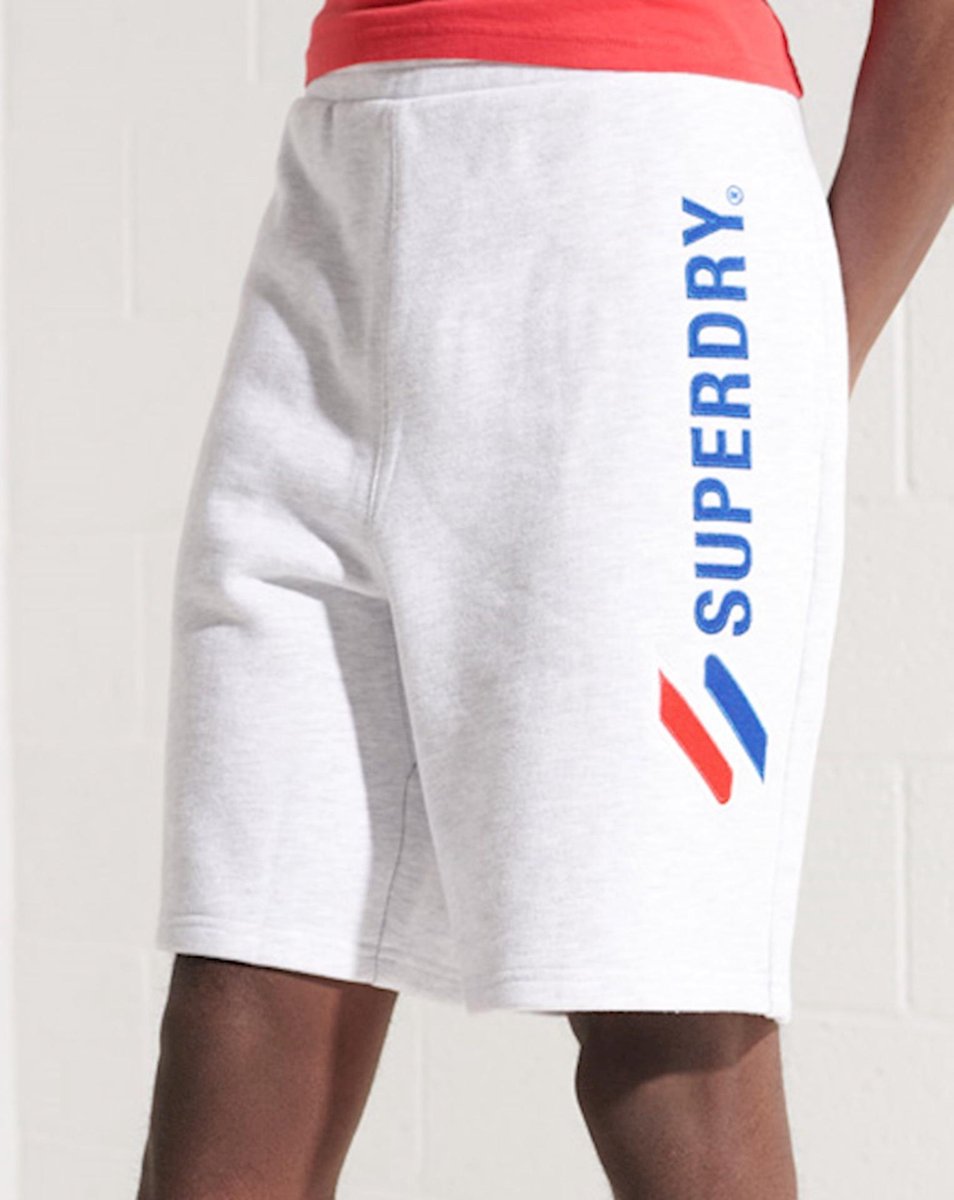 Superdry Heren Sportstyle short met appliqué 54g – Ice Marl