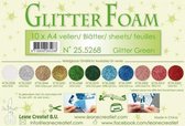 10 Glitter foam sheets A4 Glitter Green