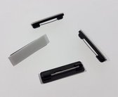 Broche pen met dubbelzijdig klevend plakband zwart 32mm 4stuks