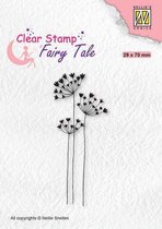 FTCS030 stempel Nellie Snellen - Clearstamp silhouette - Fairy serie - umbellifers - pluisjes bloem - paardebloem - schermbloem