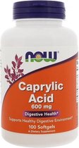 NOW Supplementen, Caprylzuur 600 mg, MCT (Medium-Chain Triglyceriden), 100 softgels