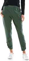 Coolibar - Casual UV-broek voor dames - Café Ruche - Olijfgroen - maat L