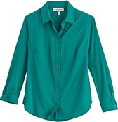 Coolibar - UV-werende Blouse voor dames - Rhodos - Emerald Teal - maat XXL