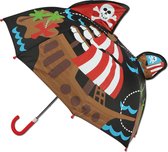 Stephen Joseph - Pop-up paraplu voor jongens - Piraat - Zwart - maat Onesize
