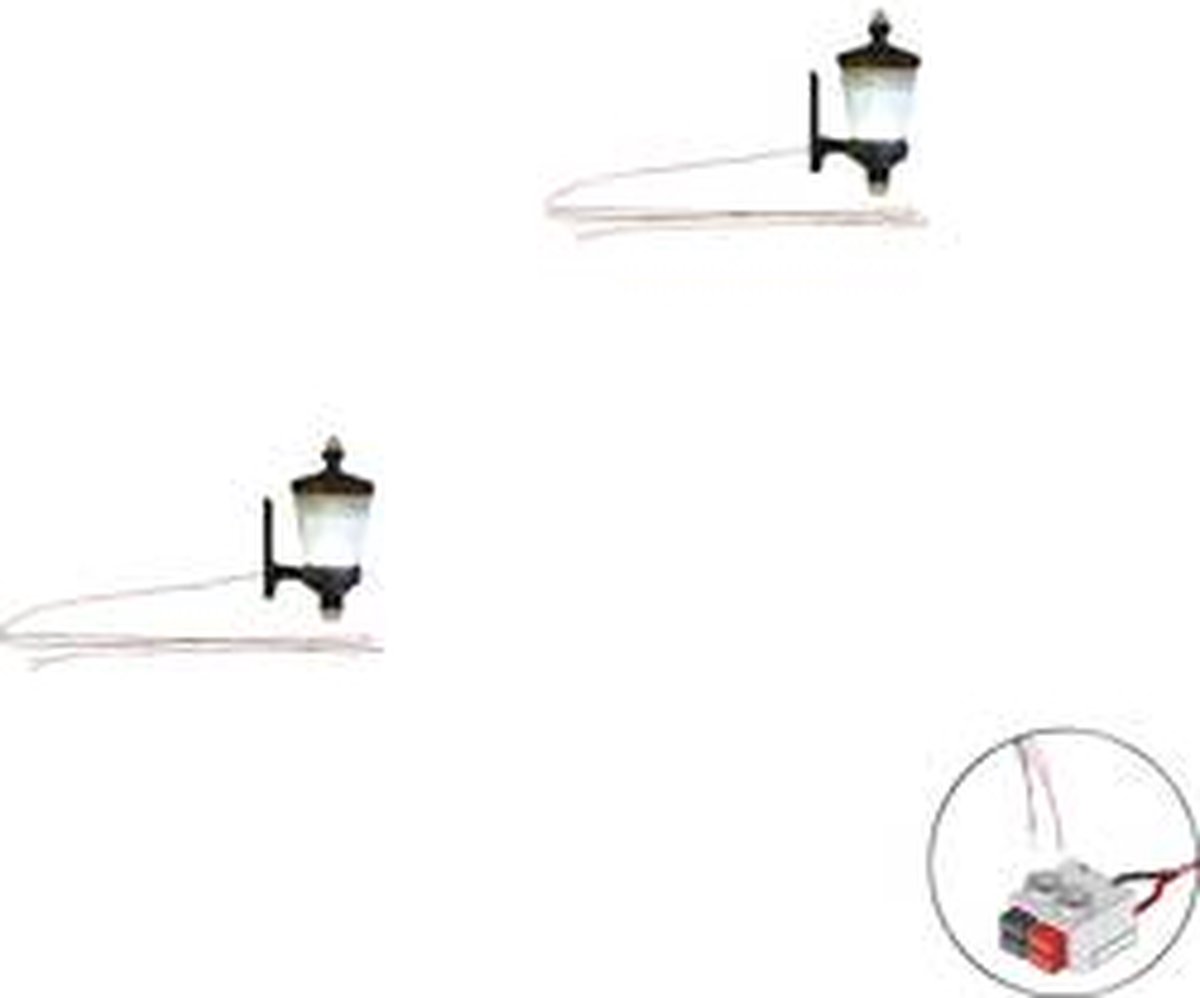 Woodland Scenics N Deurlamp Enkel Kant-en-klaar model WJP5659 – 2 stuks