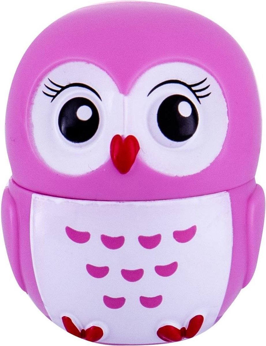 2K - Lovely Owl Lip Balm Raspberry ( malina ) - Balzám na rty ve tvaru sovy