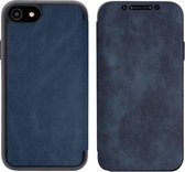 iPhone 7 Bookcase Hoesje - Leer - Siliconen - Book Case - Flip Cover - Apple iPhone 7 - Blauw