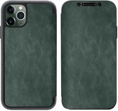 iPhone 12 Pro Max Bookcase Hoesje - Leer - Siliconen - Book Case - Flip Cover - Apple iPhone 12 Pro Max - Groen