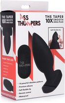 Smooth Vibrating Anal Plug with Remote Control - Black