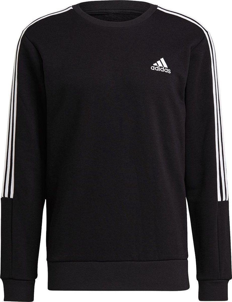 adidas - Performance Essentials Cut 3S Sweater - Zwarte Sweater - L - Zwart