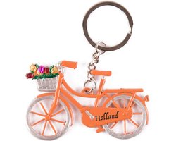 Matix | Sleutelhanger | Fiets Oranje Met Tulpen Holland - Souvenir from Holland