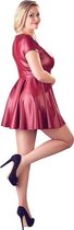 Wetlook Plooi-Jurkje - XXXXL - Rood - Sexy Lingerie & Kleding - Sexy Dameskleding -  Dames Lingerie - Sexy Jurkjes