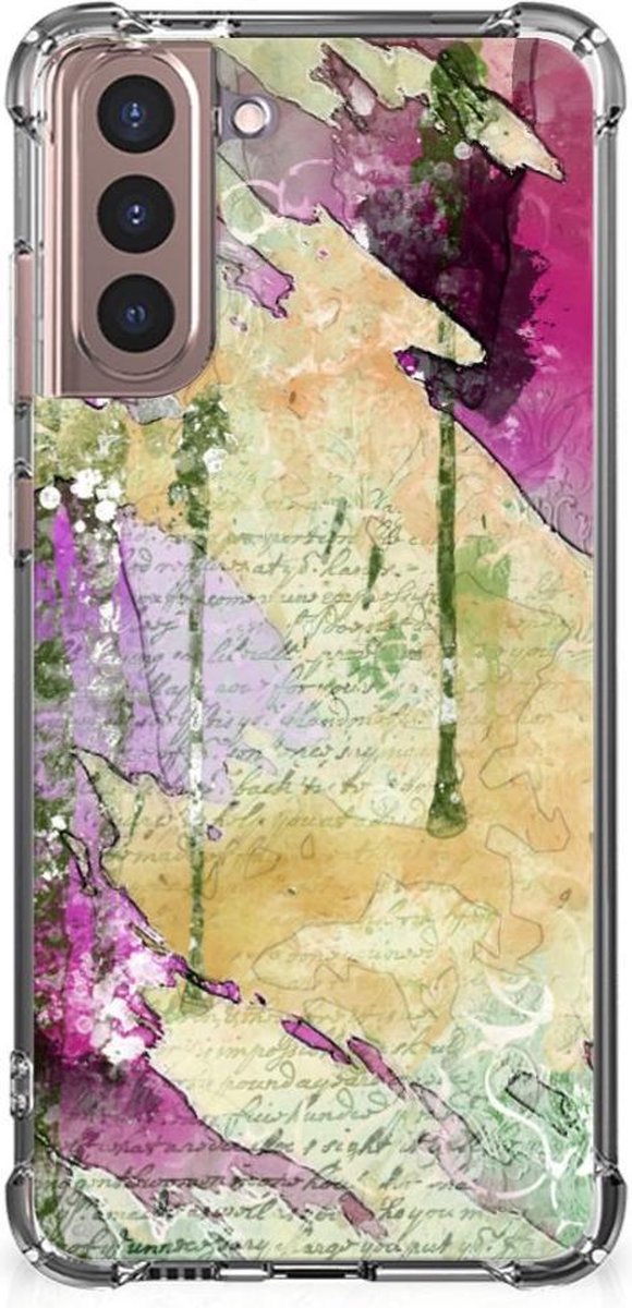 TPU Case Anti-Shock voor Back Cover Samsung Galaxy S21 Plus Letter Painting