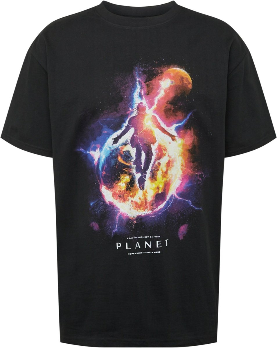 Mister Tee Electric Planet Oversize Heren T-shirt M Zwart