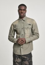 Urban Classics Overhemd -XL- Denim Hardee Groen