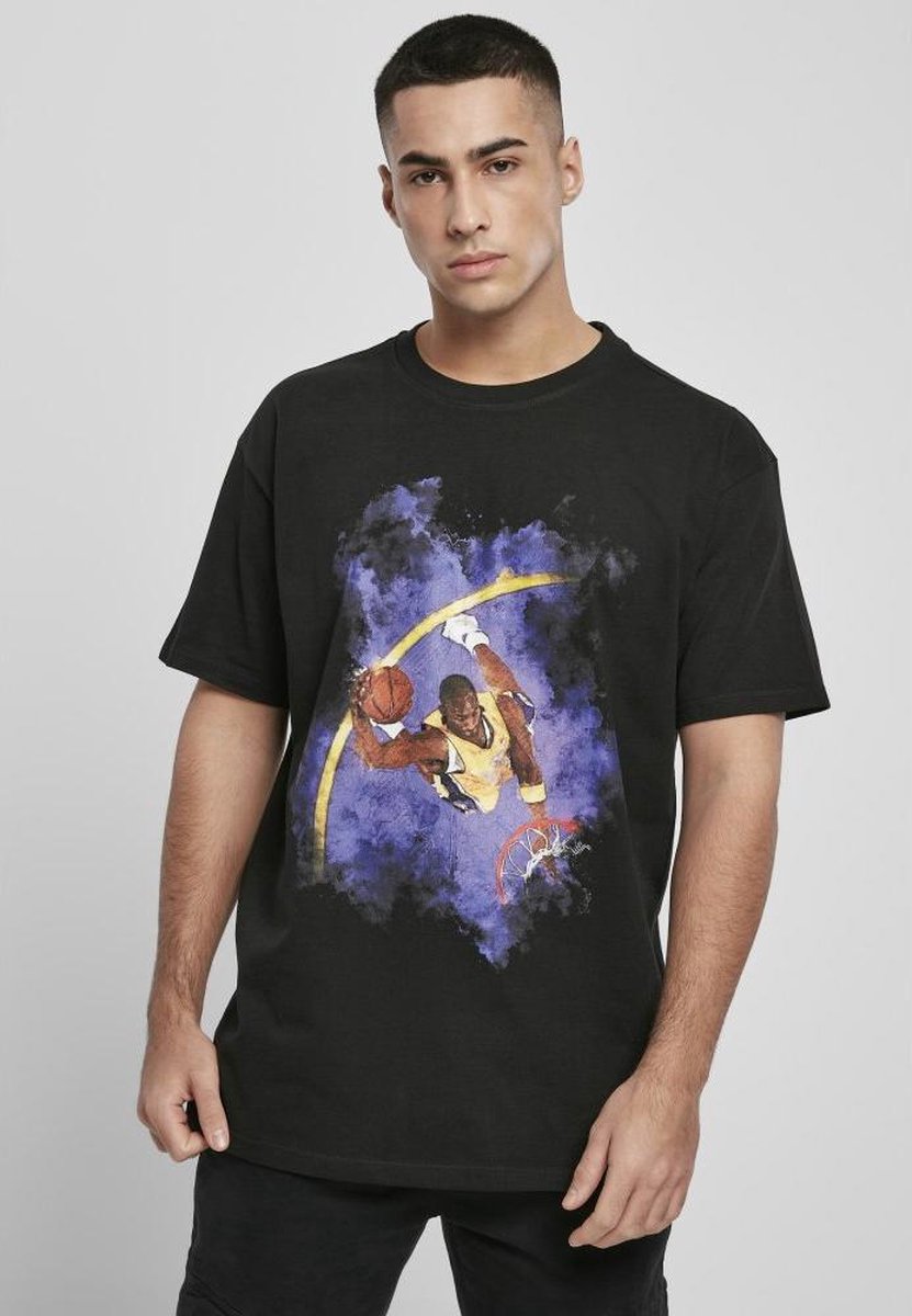 Mister Tee Basketball Clouds 2.0 Oversize Heren T-shirt 2XL Zwart
